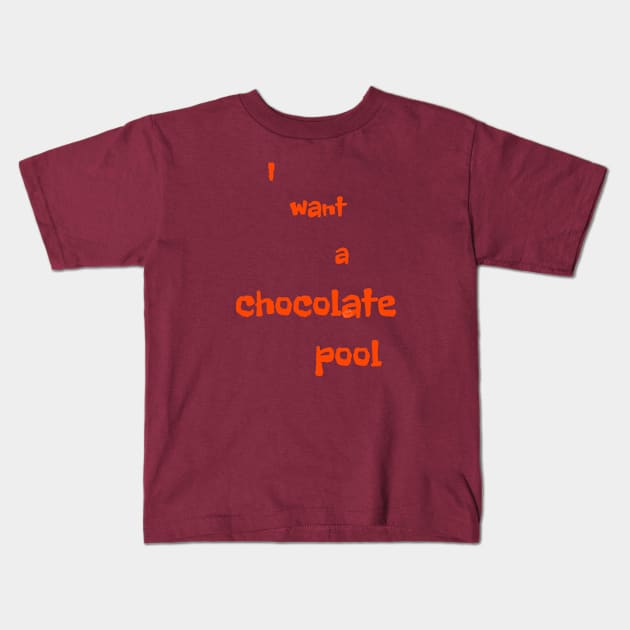 Chocolate Pool Kids T-Shirt by Cavaleyn Designs